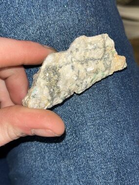 Natural quartz with gold and silver